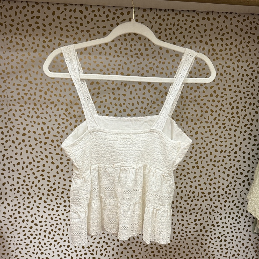 Aeropostale White Lace Tiered Blouse - Picture 4 of 4